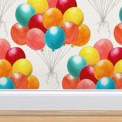 Balloon Party Yellow, Orange Red, Peach ,Blue, Teal