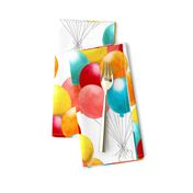 Balloon Party Yellow, Orange Red, Peach ,Blue, Teal