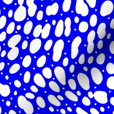 dot's spots blue and white abstract animal print