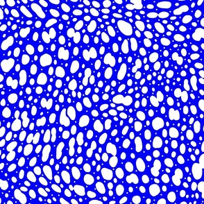 dot's spots blue and white abstract animal print