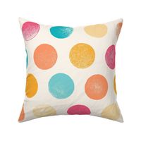 Playful polka - jumbo stamped polka dots in bright and fun party colors