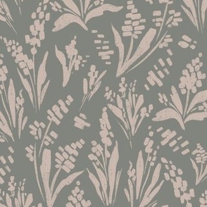 Earthen Delicate Foliage - Textured Muted Floral 