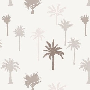 Small // Tiny - Palm Tree Hill  - Monochrome - Leathered Strap On Cream