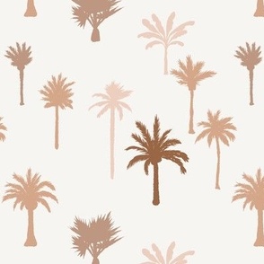 Small // Tiny - Palm Tree Hill - Monochrome - Sunrise On Cream