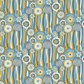 Floral Extravaganza Party [blue and yellow] medium