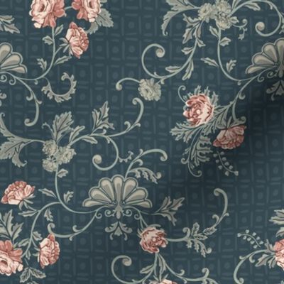 Rococo Roses - Small - Blue