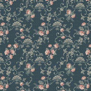 Rococo Roses - Small - Blue