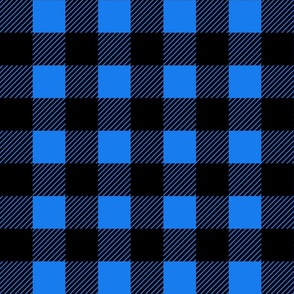 2 inch buffalo checks bright blue black, traditional, plaid