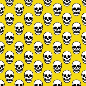 (SMALL) Simple Skull Yellow Background