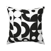 Bauhaus Modern Geometry No.001 - Black and White Shapes / Large / Eva Matise