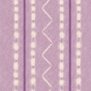 (L) Boho western stripes on rustic mauve pink denim