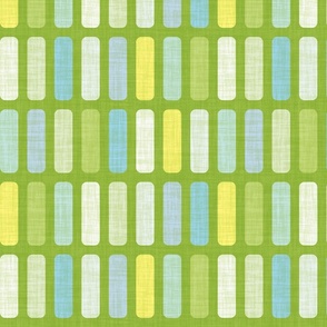 Blocks of Color in Yellow Blue and Grey on Green - Medium