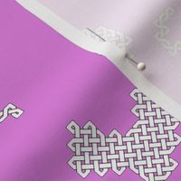 Celtic Knot Cats in White on Pink