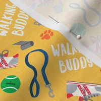 Walking Buddy - Dog walk shoe leash ball - yellow - LAD24