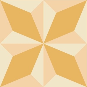 Golden Yellow Mid Century Tile Star | Large