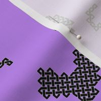 Celtic Knot Cats in Black on Purple