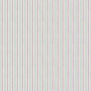 Desert Green and Cherries Jubilee  and White Anderson Ticking Stripe
