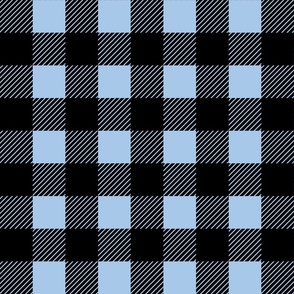 2 inch buffalo checks light blue black, traditional, plaid