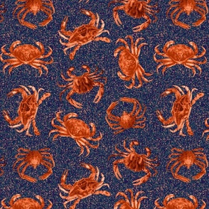 Vintage painterly crabs