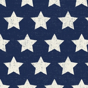 ( L ) textured white and blue stars