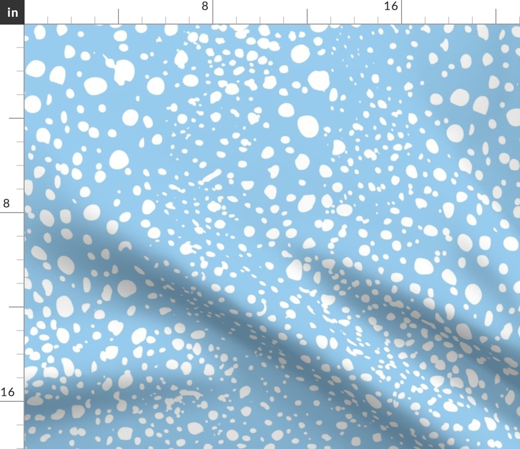 Kelp Dot - Geometric Irregular Dot Blue White Large