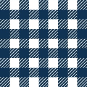 2 inch buffalo checks navy blue white, traditional, plaid, farmhouse