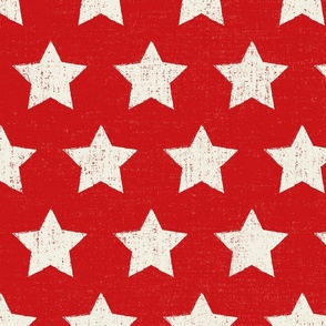 ( L ) textured white and red stars
