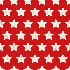 ( M ) textured white and red stars