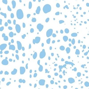 Kelp Dot - Geometric Irregular Dot White Blue Large