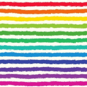 Bright Uneven Horizontal Rainbow Stripes for Party Decor - Medium