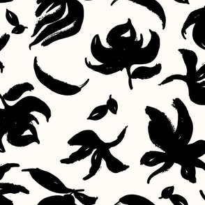 Black and white floral pattern