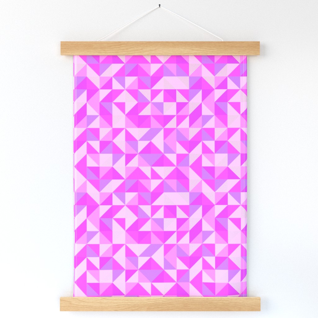 Pink Triangles Havin' a Party || Bold and Bright Geometric Shapes