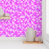 Pink Triangles Havin' a Party || Bold and Bright Geometric Shapes
