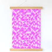 Pink Triangles Havin' a Party || Bold and Bright Geometric Shapes