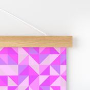 Pink Triangles Havin' a Party || Bold and Bright Geometric Shapes