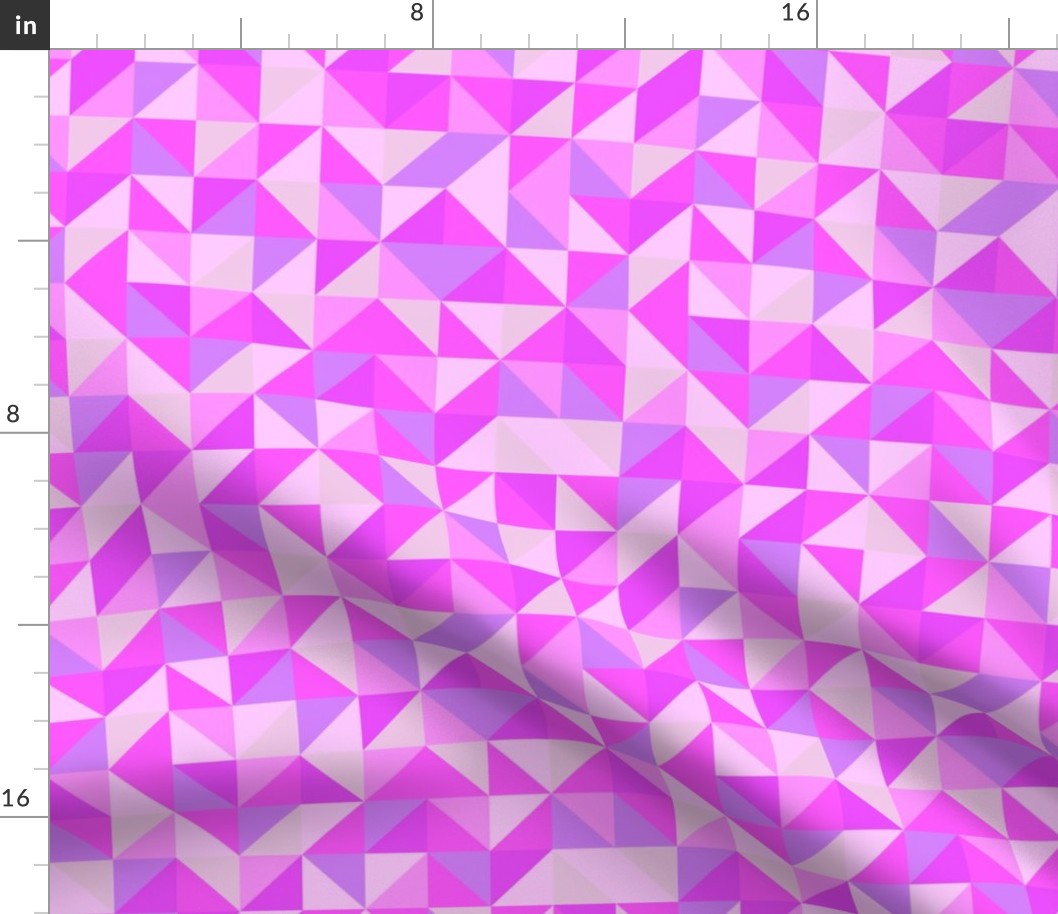 Pink Triangles Havin' a Party || Bold and Bright Geometric Shapes