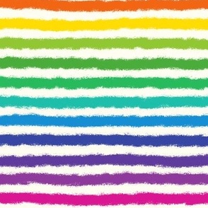 Bright Uneven Horizontal Rainbow Stripes for Party Decor - Small
