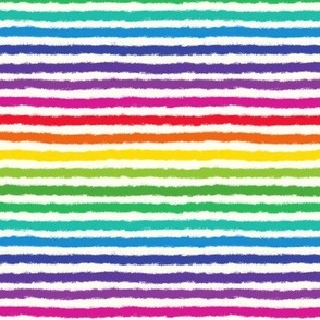 Bright Uneven Horizontal Rainbow Stripes for Party Decor - Mini