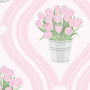 Tulips Ogee Pink_100Size