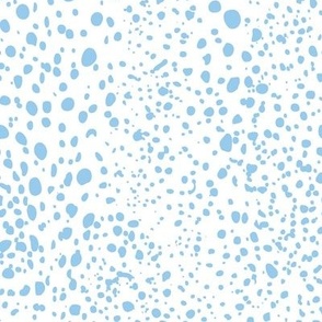 Kelp Dot - Geometric Irregular Dot White Blue Regular