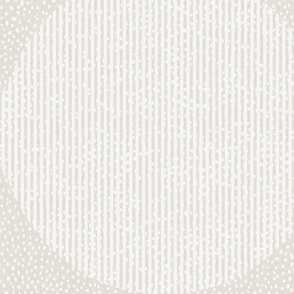 Stripe Circles Dotted White on Cream