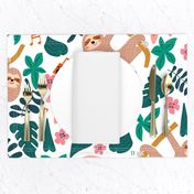 L - Jungle Jams - Sloth Friends - Jungle Party - Party Wall - Retro Boombox Jams - Jungle Animals - Joyful Animals - Kids Room Wall - Ivory