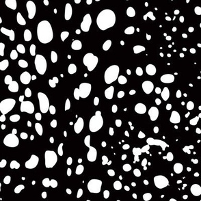 Kelp Dot - Geometric Irregular Dot Black and White Large