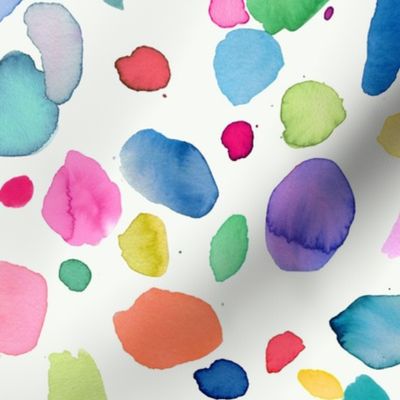Colorful splatter abstract watercolor Medium