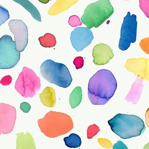 Colorful party Abstract watercolor splatter Jumbo Large