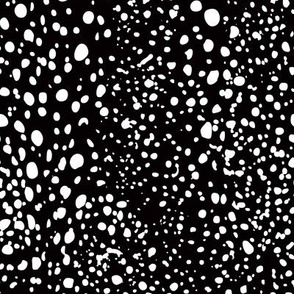 Kelp Dot - Geometric Irregular Dot Black and White Regular