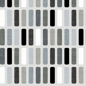 Blocks of Color in Shades of Grey and Black on Light Grey - Medium