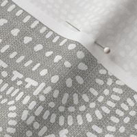 Vertical Geometric White on Linen Grey