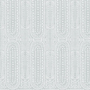 Vertical Geometric White on Soft Grey