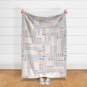 Geometric pastel lines, stripes, and abstract shapes